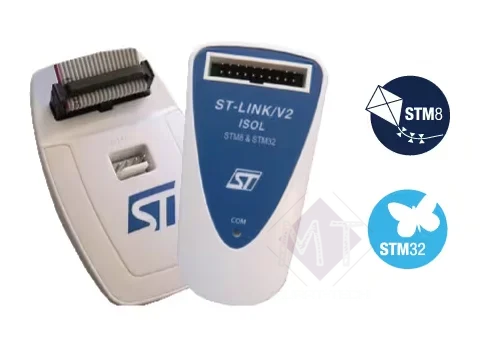 Official ST-Link V2 debugging and programming adapter by STMicroelectronics.